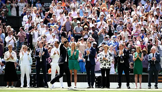 Roger Federer appeared to get the loudest ovation as he stepped out on Centre Court again