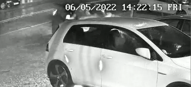 Screengrab from CCTV footage showing Alice Wood hitting Ryan Watson in her Ford Fiesta