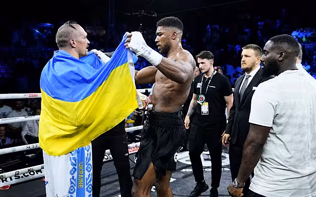Anthony Joshua, right, has lost three of his last five fights and suffered back-to-back defeats against Oleksandr Usyk (Nick Potts/PA)