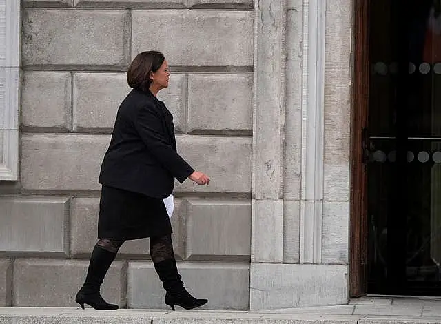 Sinn Fein’s Mary Lou McDonald arriving at Leinster House