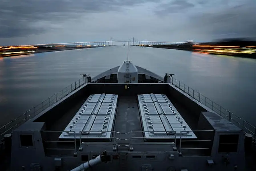 Ministry of Defence handout photo of HMS Daring passing through the Suez Canal(LA PHot Keith Morgan/MoD/PA)