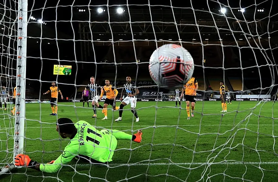 Jacob Murphy's free-kick beats Wolves goalkeeper Rui Patricio