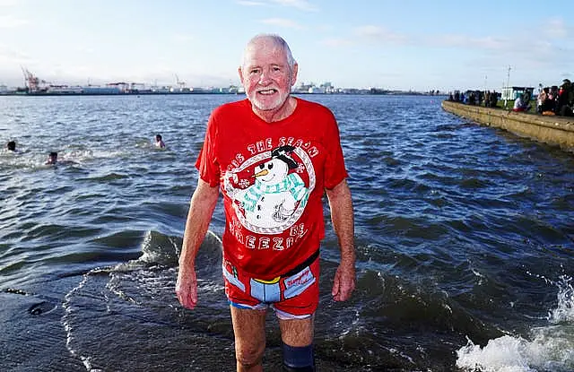 Clontarf Yacht & Boat Club Christmas swim in aid of RNLI