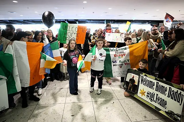 Families and friends waiting at Terminal 1 of Dublin Airport