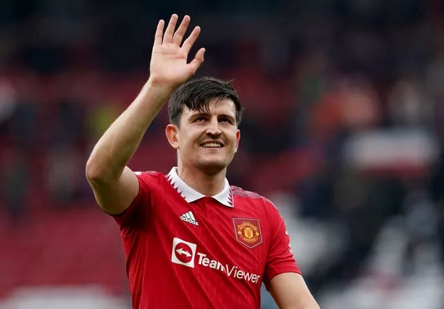 Manchester United’s Harry Maguire waves