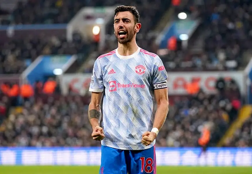 Bruno Fernandes celebrates his goal