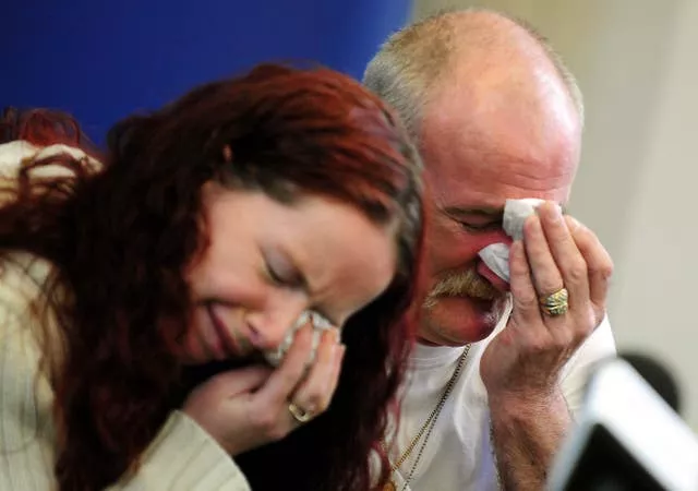 Mick and Mairead Philpott at a press conference prior to their arrest (Rui Vieira/PA)