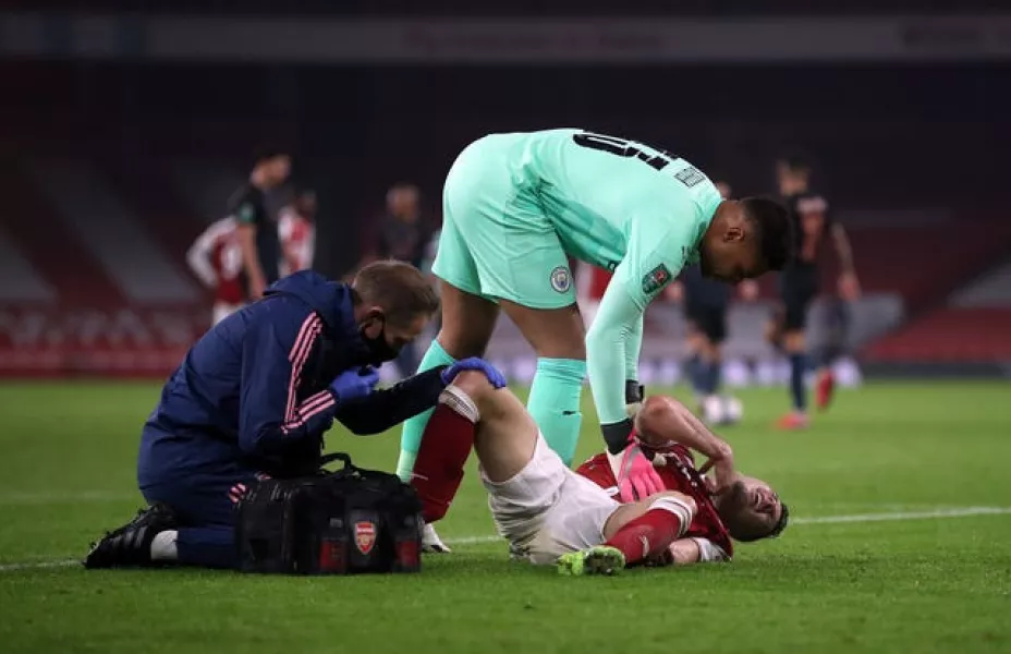 Gabriel Martinelli suffered his latest injury as Arsenal were outclassed