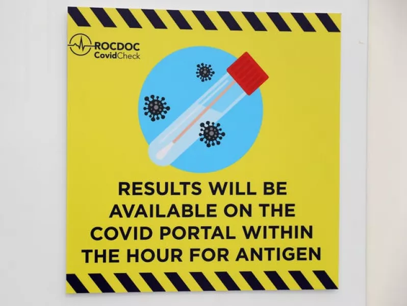 A sign at RocDoc’s testing facility in Gorey, Co Wexford