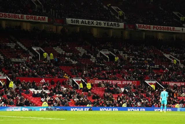 United fans left Old Trafford before the final whistle