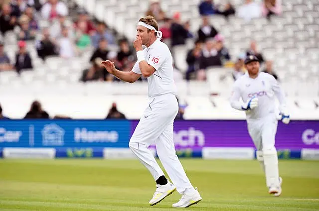 Stuart Broad celebrates