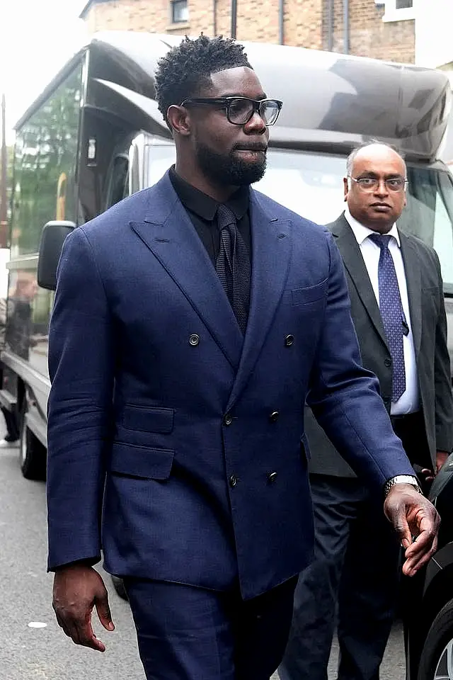 Sky Sports pundit Micah Richards leaving Highbury Corner Magistrates’ Court