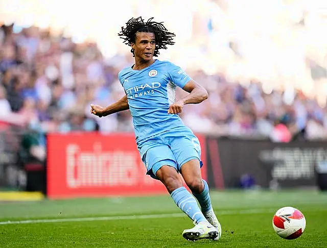 Manchester City’s Nathan Ake during the Emirates FA Cup semi final match at Wembley Stadium, London