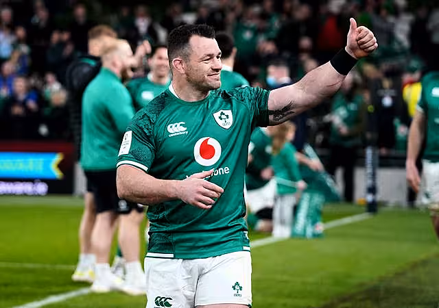 Cian Healy, pictured, moved level with Rory Best as Ireland's third most capped player during Saturday's World Cup win over Italy by making his 124th Test appearance