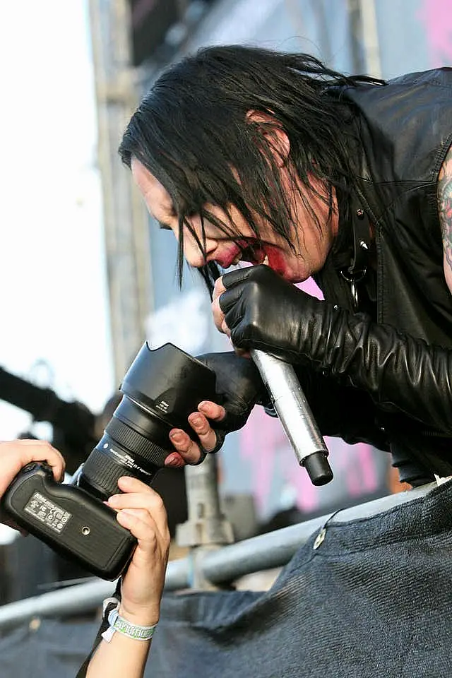 Marilyn Manson performing at the Download Festival in 2009 