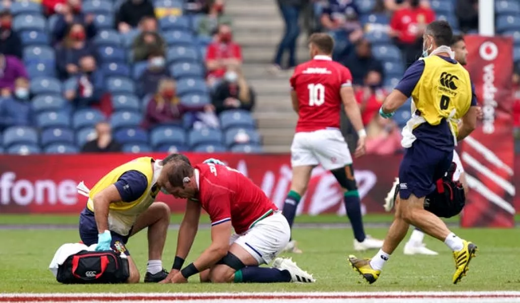 Alun Wyn Jones tour appeared to be over when he dislocated his left shoulder at Murrayfield