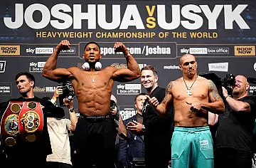 Anthony Joshua (left) and Oleksandr Usyk (right) are in Fury's firing line