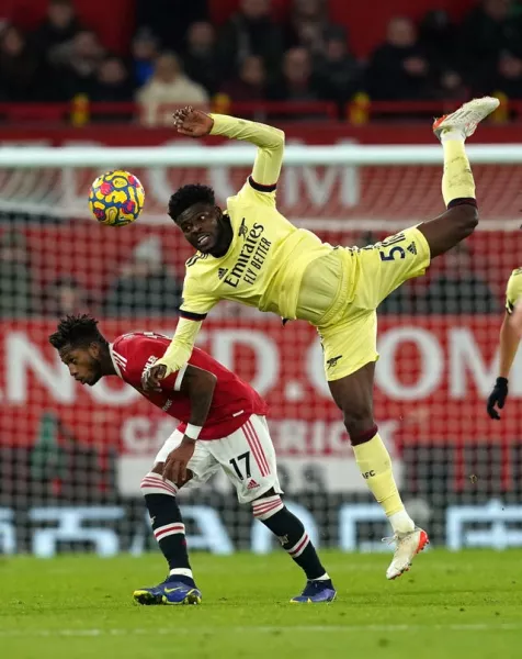 Partey (right) is convinced Arsenal are showing improvement despite Thursday's loss