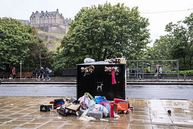 Overflowing bins