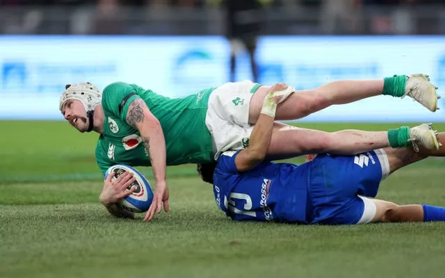 Mack Hansen scored two tries for Ireland 