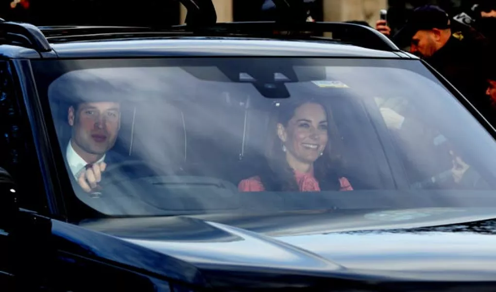 The Duke and Duchess of Cambridge arriving for the Christmas lunch in 2018
