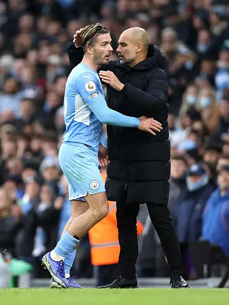 Guardiola (right) has no concerns about Grealish's performances