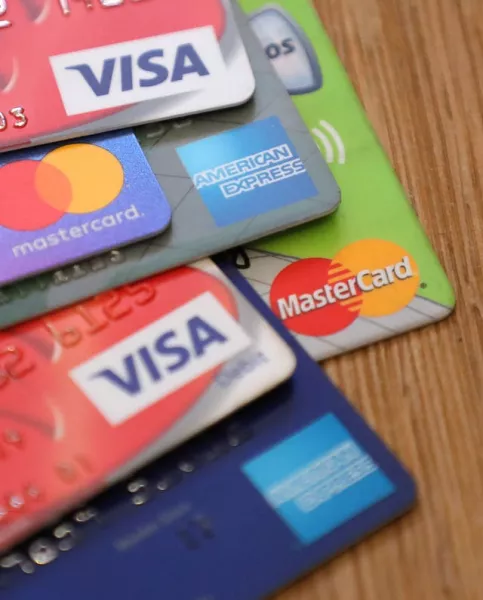 The amount of credit and debit card spending jumped by 47% in the last year, new figures show
