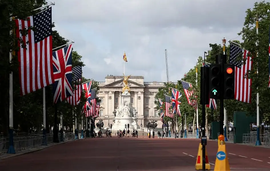 US and UK flags on The Mall (Steve Parsons/PA)