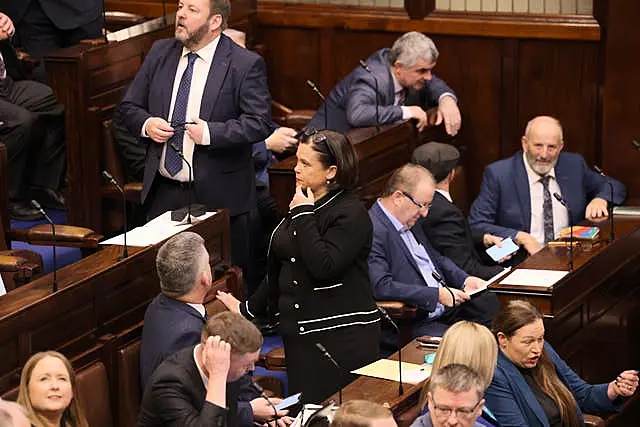 Sinn Fein’s Mary Lou McDonald during first sitting of the 34th Dail in Dublin