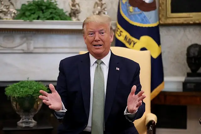 US President-elect Donald Trump in the Oval Office during his previous term in office