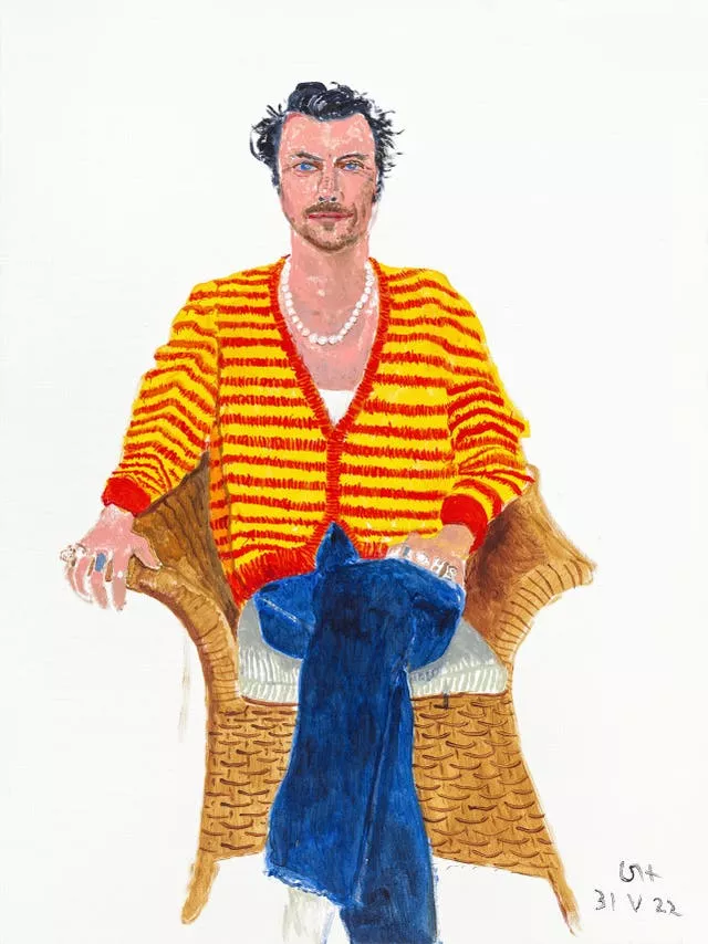 David Hockney paints Harry Styles