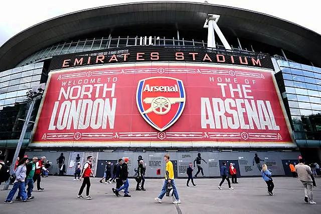 A general view of Arsenal's Emirates Stadium (Zac Goodwin/PA)