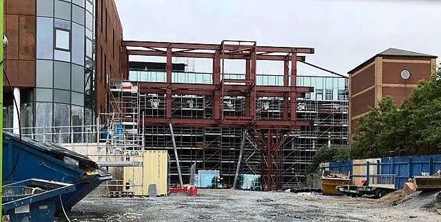 The hospital building site in Belfast