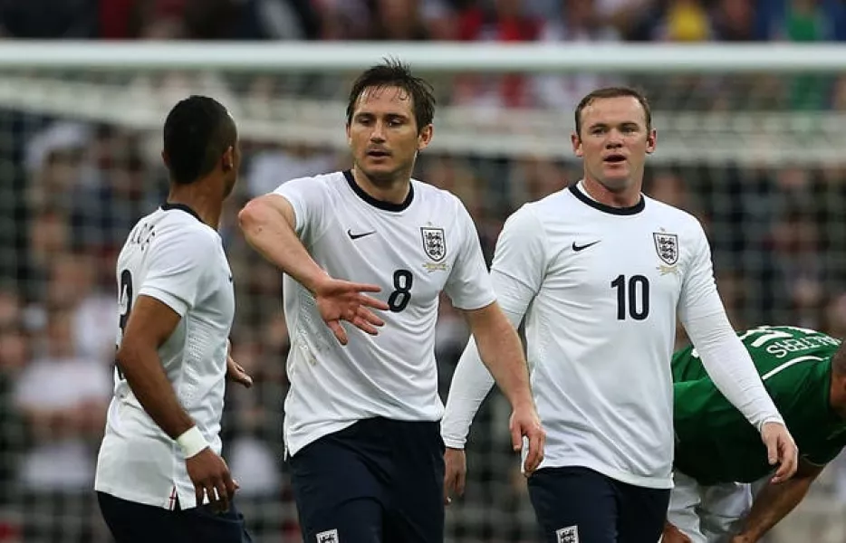 England’s Frank Lampard celebrates scoring the equaliser against Ireland