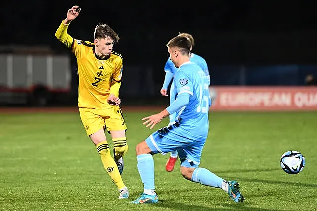 Conor Bradley, left, impressed against San Marino 