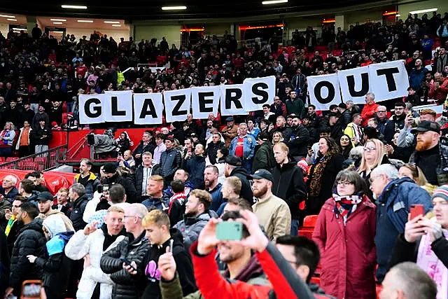 Manchester United fans protest against the Glazer family