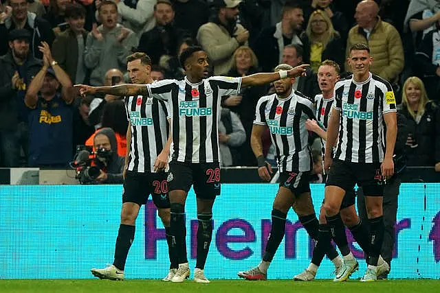 Joe Willock celebrates Newcastle's goal