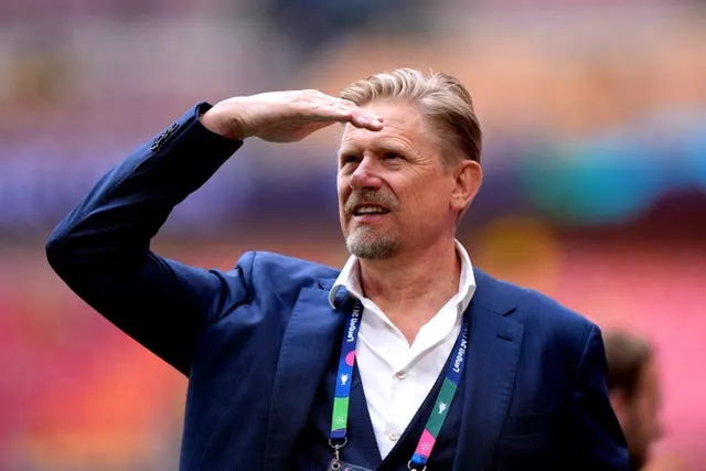 Peter Schmeichel pictured at the Champions League final