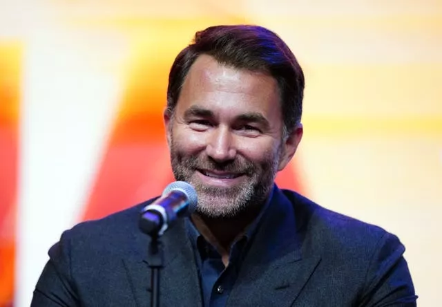 Eddie Hearn, pictured, does not expect Joshua to barrel through Francis Ngannou (Zac Goodwin/PA)