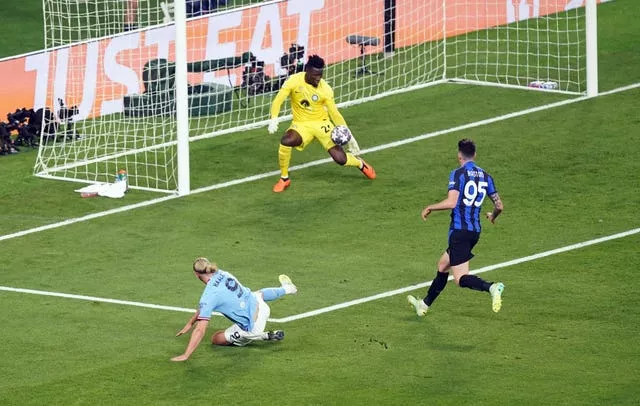 Andre Onana was in goal for Inter Milan in the Champions League final against Manchester City last season (Mike Egerton/PA)