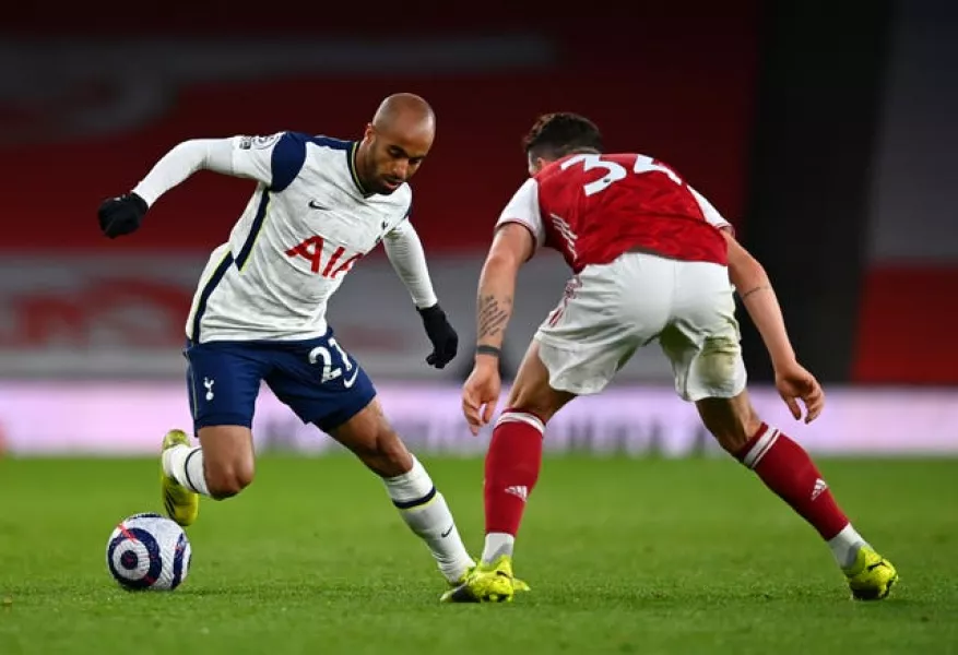 Lucas Moura (left) felt Tottenham were guilty of a slow start to the north London derby.