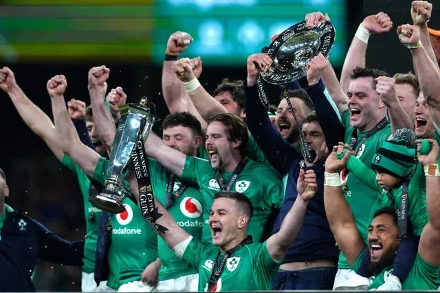 Ireland celebrated a Six Nations grand slam following victory over England in March