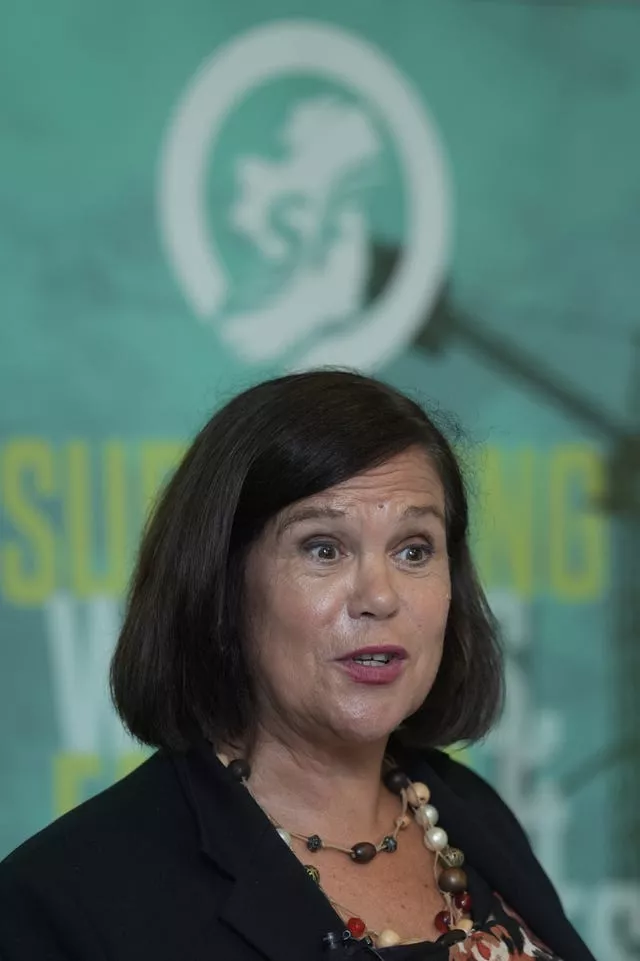 Sinn Fein president Mary Lou McDonald