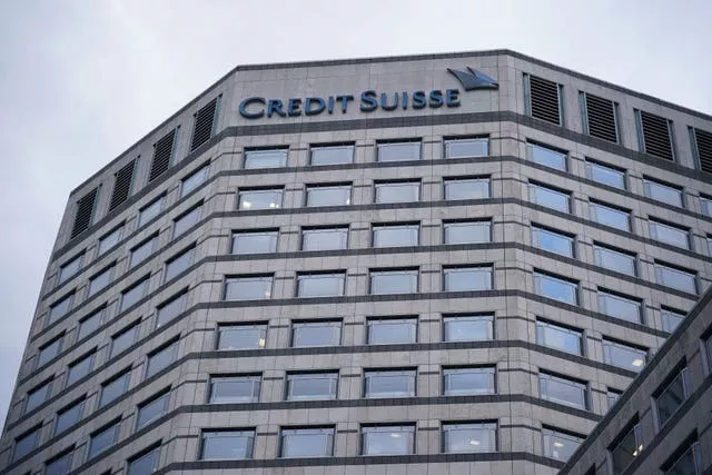 The Credit Suisse UK offices in Canary Wharf, London