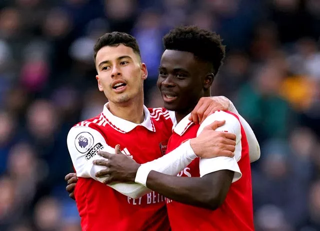 Saka (right) and Martinelli have been key to Arsenal's fine season.