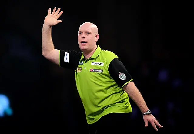 Michael van Gerwen on stage