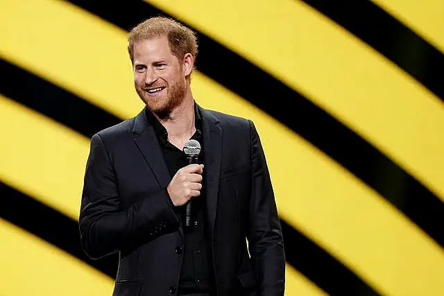 Harry on stage for an Invictus event