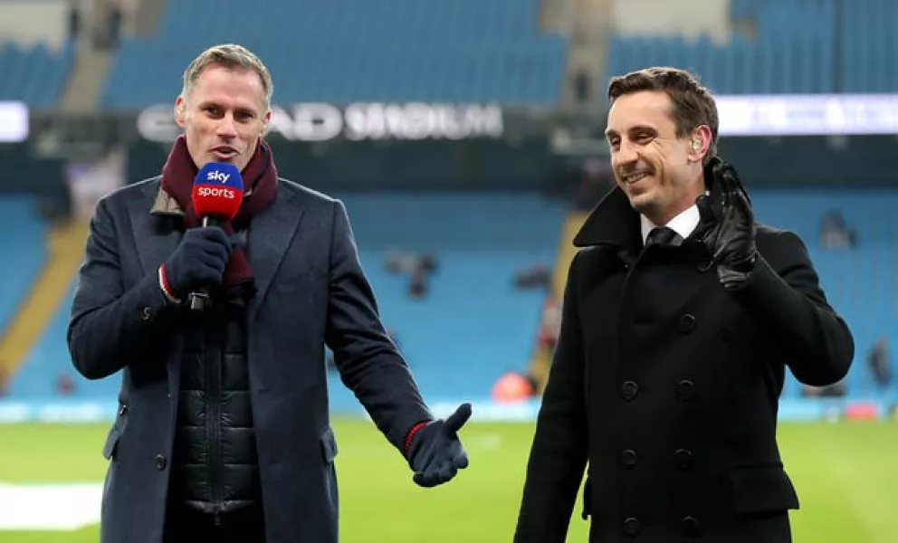 Sky pundits Jamie Carragher and Gary Neville criticised Arsenal's performance at Brentford.