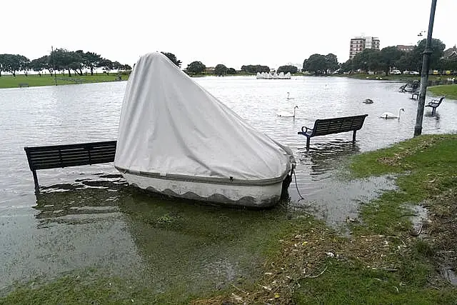 A boat was also washed up at Canoe Lake 