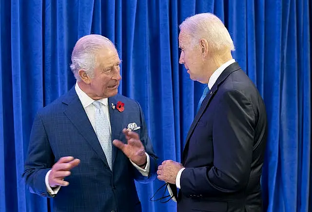 Charles chats with current US President Joe Biden